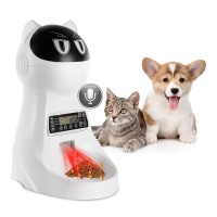 2.5L Automatic Pet Feeder Dog and Cat Food Dispenser with Timer, Distribution Alarms, Portion Control, Voice Recording Up to 4 Meals a Day